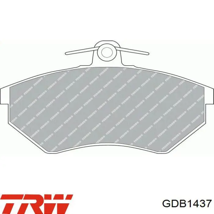 GDB1437 TRW Передні гальмівні колодки