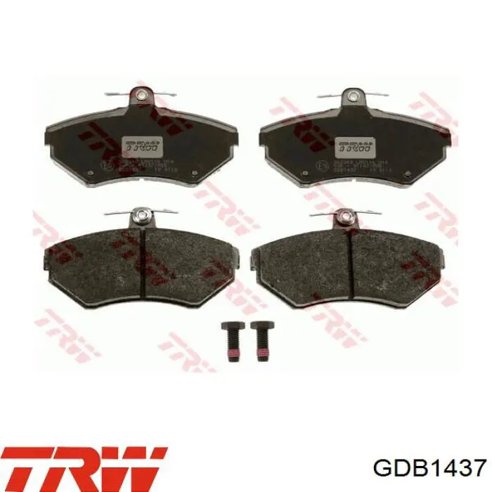 GDB1437 TRW колодки гальмівні передні, дискові
