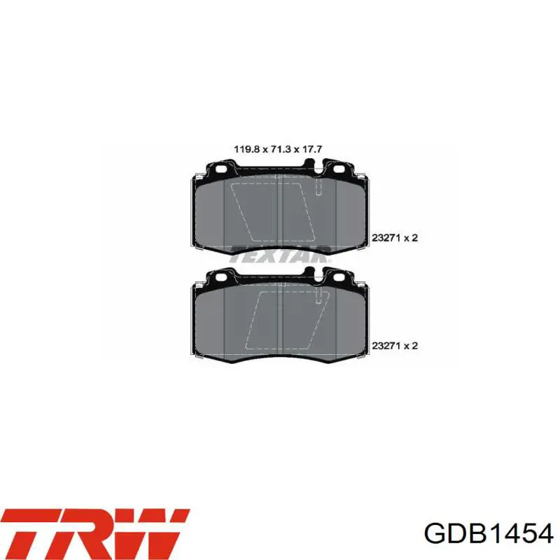 Тормозні колодки TRW GDB1454