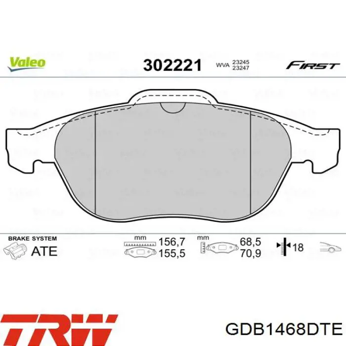 Тормозні колодки Renault (RVI) 7711946204
