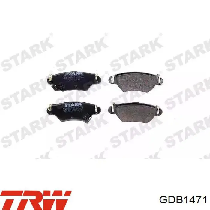 Купити GDB1471 TRW Задні колодки