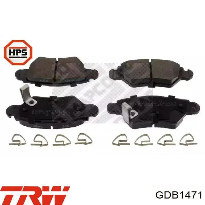 Задні гальмівні колодки GDB1471 TRW