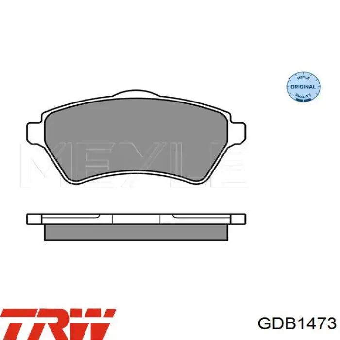 Купити GDB1473 TRW Колодки гальмівні передні, дискові