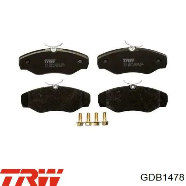 GDB1478 TRW колодки гальмівні передні, дискові