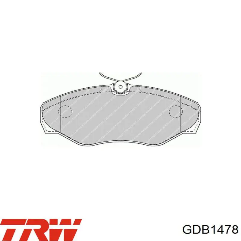 GDB1478 TRW Передні гальмівні колодки