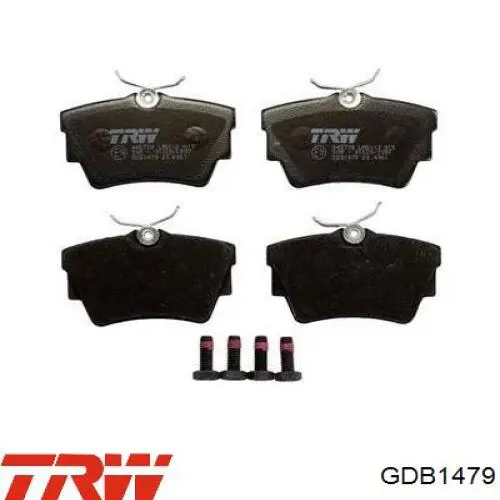 Задні гальмівні колодки GDB1479 TRW