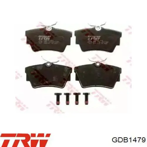 Задні гальмівні колодки GDB1479 TRW