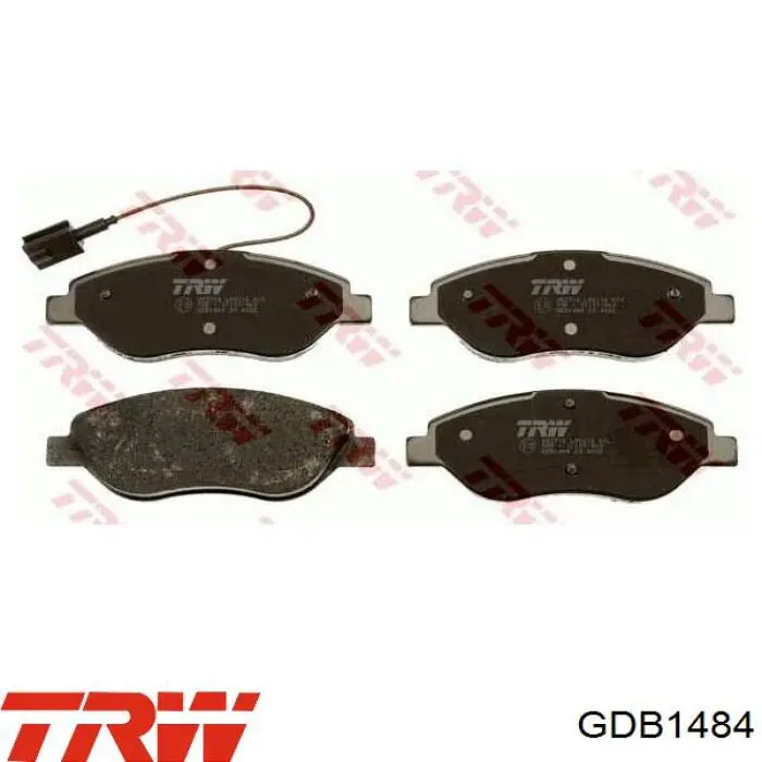 GDB1484 TRW колодки гальмівні передні, дискові