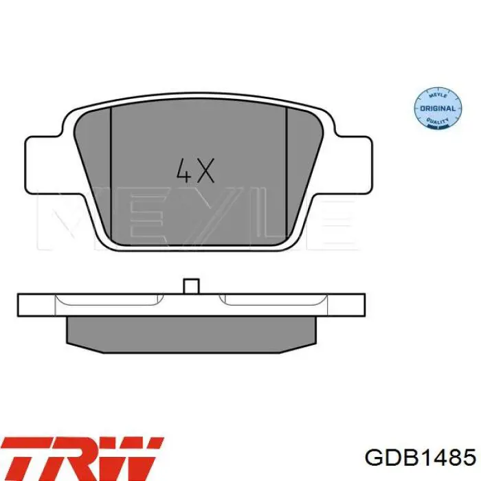 Задні дискові колодки TRW GDB1485
