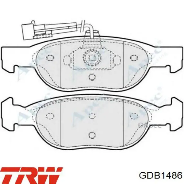 GDB1486 TRW Передні гальмівні колодки