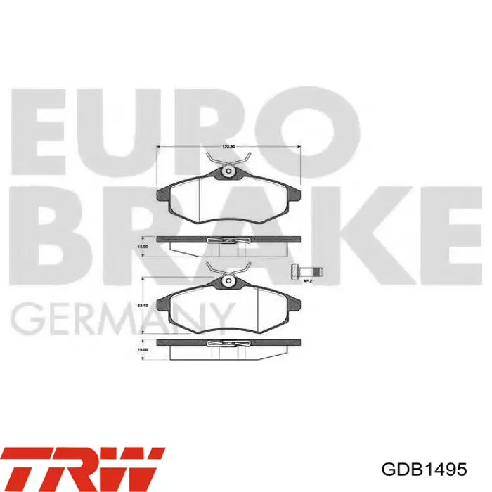 Гальмівні колодки TRW GDB1495 ціна, від 25.06 USD