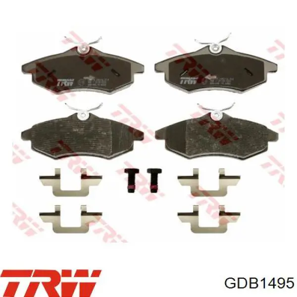 GDB1495 TRW колодки гальмівні передні, дискові