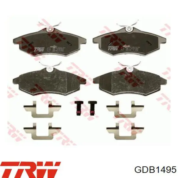 Передні тормозні колодки GDB1495 TRW