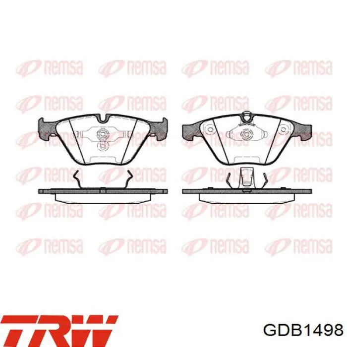 Гальмівні колодки TRW GDB1498 ціна, від 51.14 USD