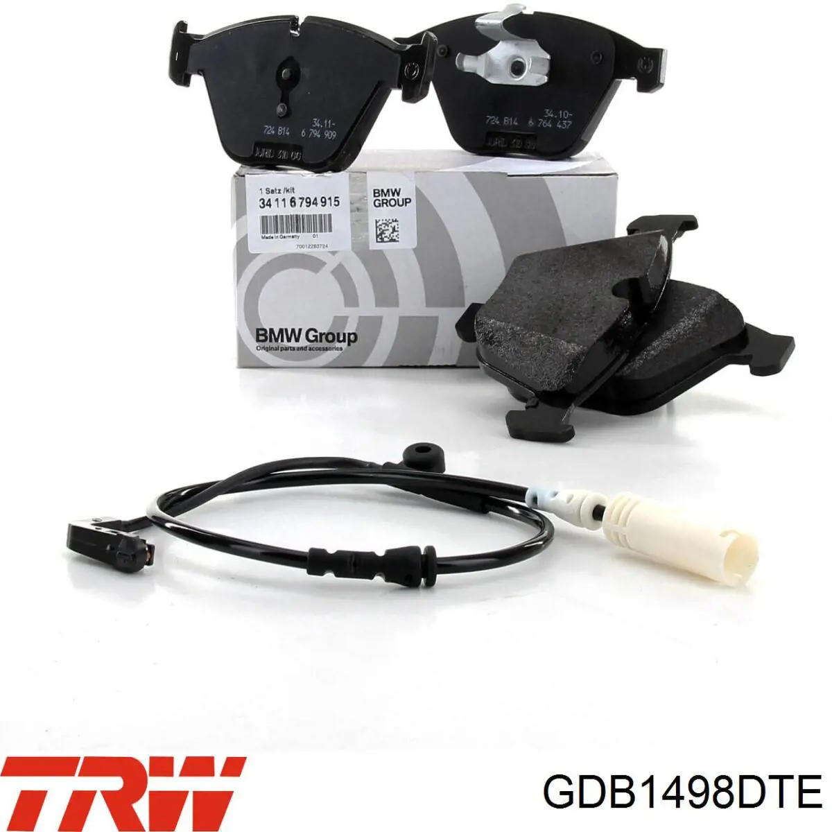 GDB1498DTE TRW Передні гальмівні колодки
