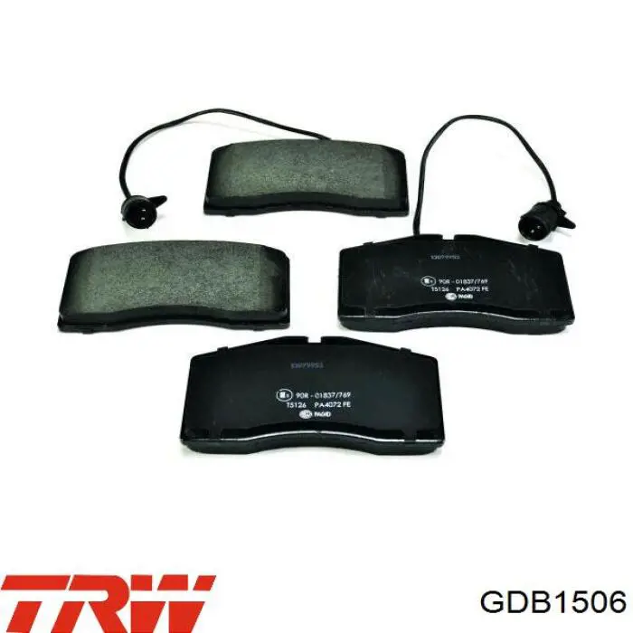 Передні тормозні колодки GDB1506 TRW