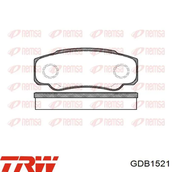 Задні гальмівні колодки GDB1521 TRW
