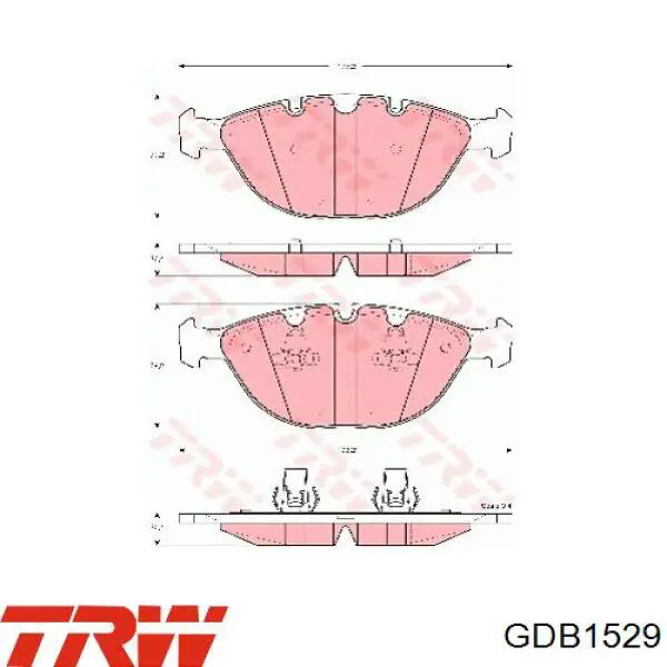 Гальмівні колодки TRW GDB1529 ціна, від 62.91 USD