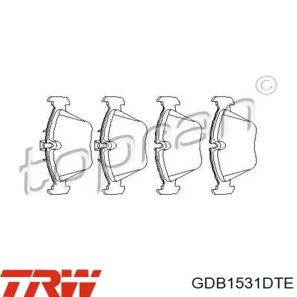 Купити GDB1531DTE TRW Колодки гальмівні передні, дискові