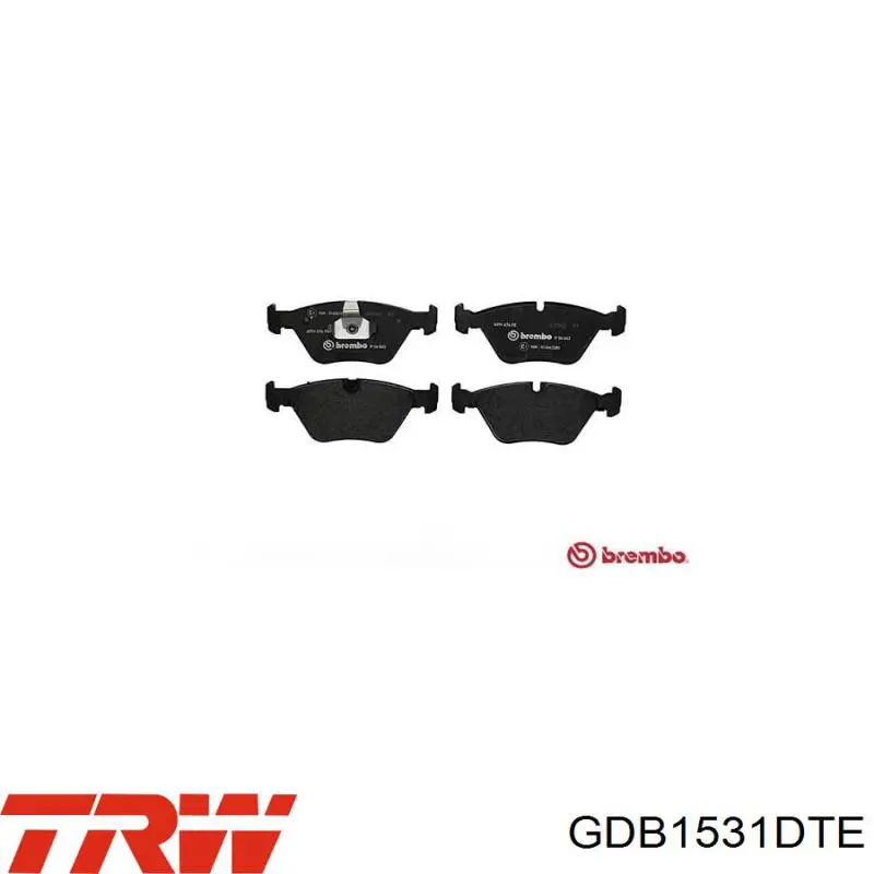 Передні тормозні колодки GDB1531DTE TRW