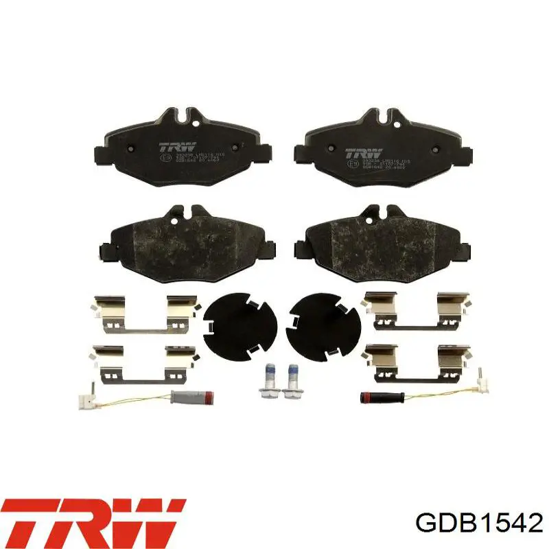 GDB1542 TRW колодки гальмівні передні, дискові