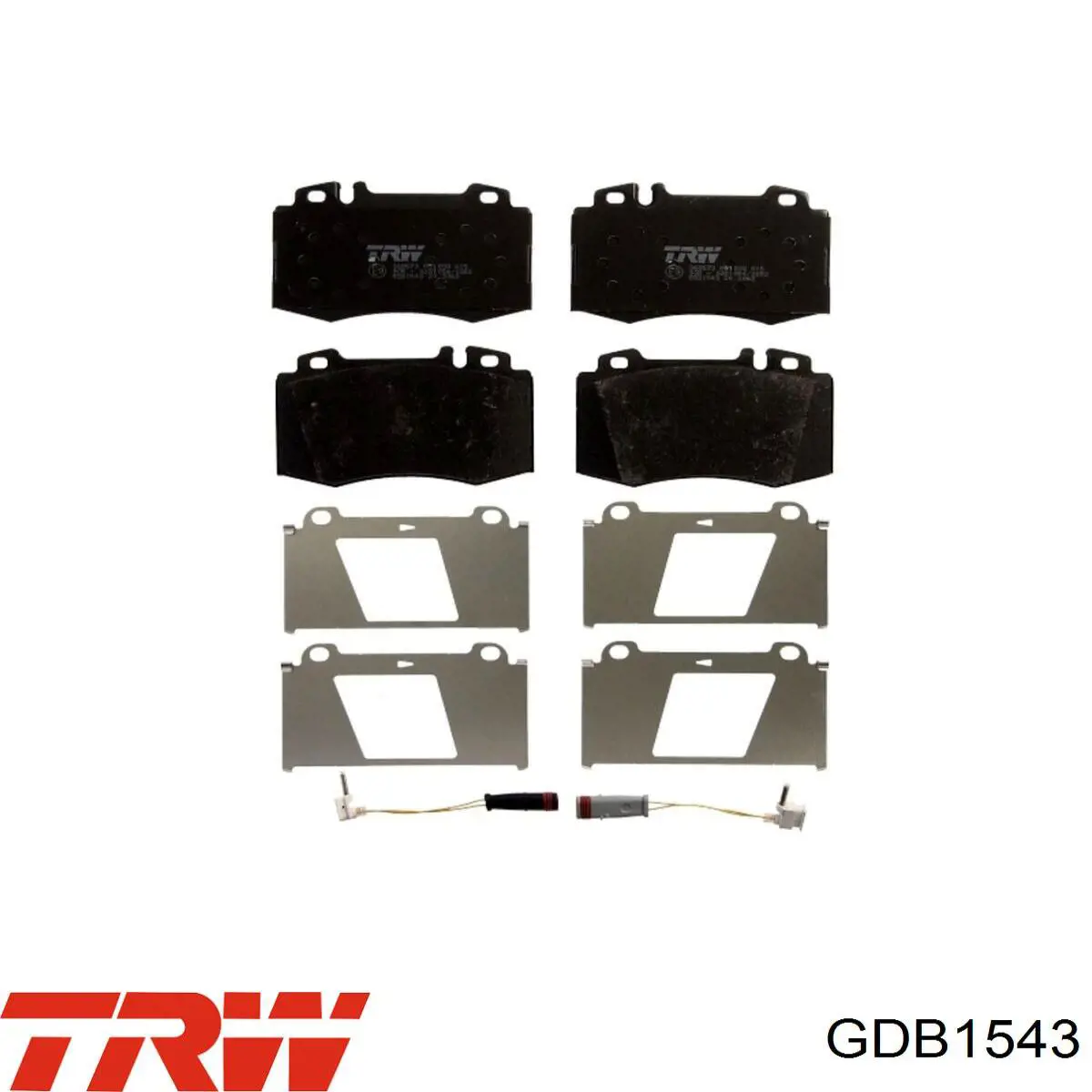 GDB1543 TRW колодки гальмівні передні, дискові