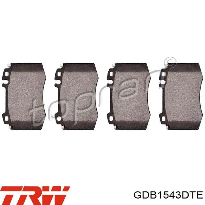 GDB1543DTE TRW колодки гальмівні передні, дискові