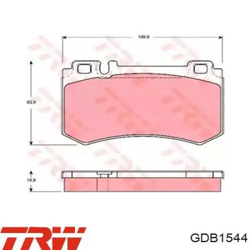 Задні дискові колодки TRW GDB1544
