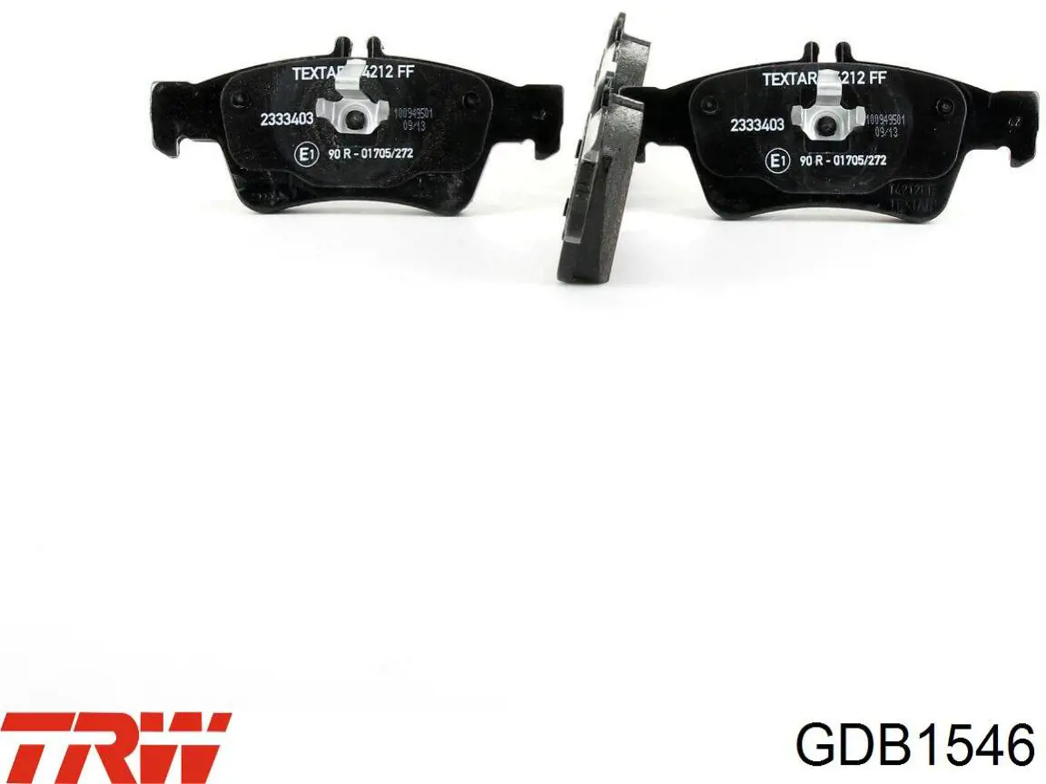 GDB1546 TRW колодки гальмові задні, дискові