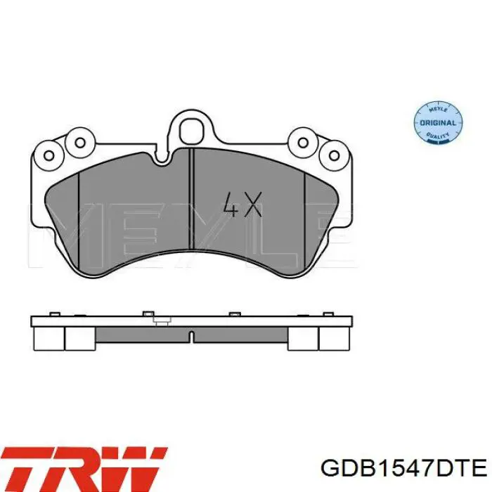 Гальмівні колодки TRW GDB1547DTE ціна, від 51.60 USD