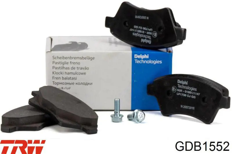 Гальмівні колодки TRW GDB1552 ціна, від 24.11 USD