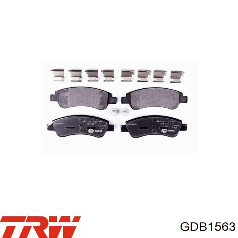 GDB1563 TRW Передні гальмівні колодки
