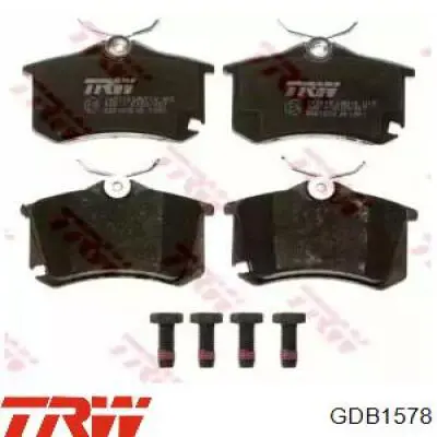 Задні гальмівні колодки GDB1578 TRW
