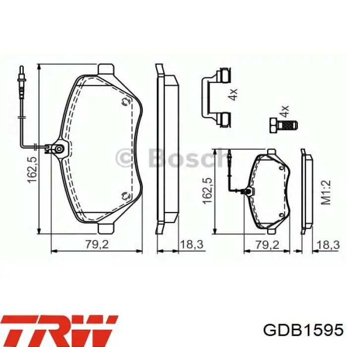 Тормозні колодки TRW GDB1595