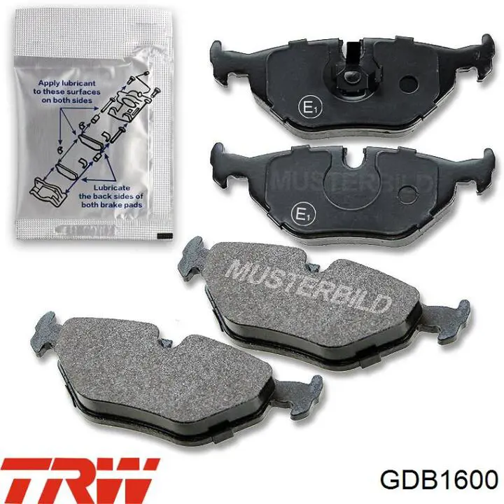 Передні тормозні колодки GDB1600 TRW
