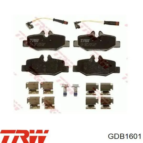 GDB1601 TRW колодки гальмові задні, дискові
