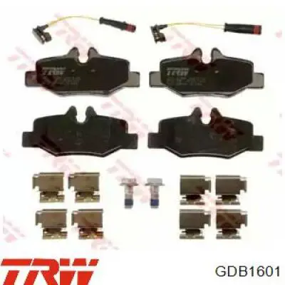 GDB1601 TRW Колодки гальмівні задні, дискові