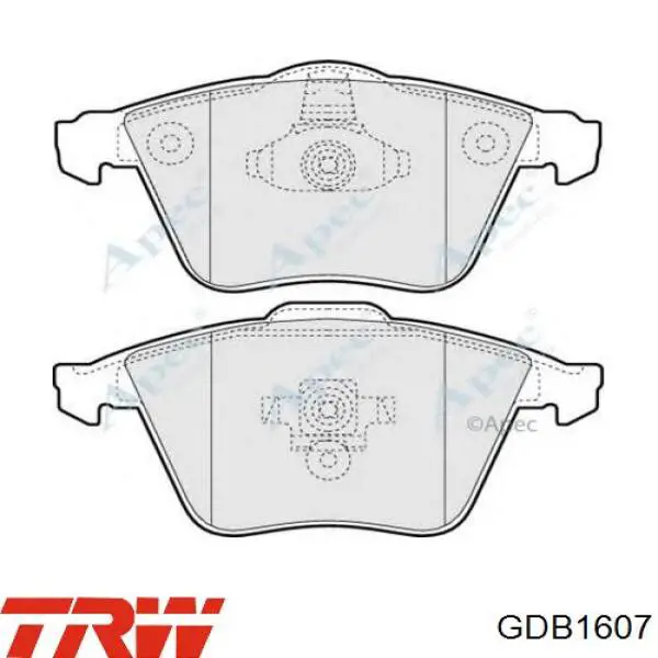 Купити GDB1607 TRW Колодки гальмівні передні, дискові
