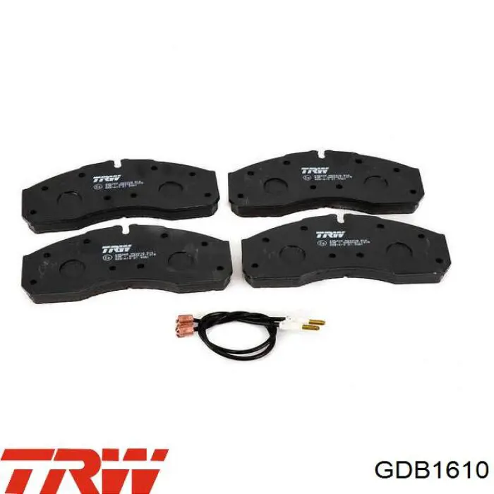 GDB1610 TRW Передні гальмівні колодки
