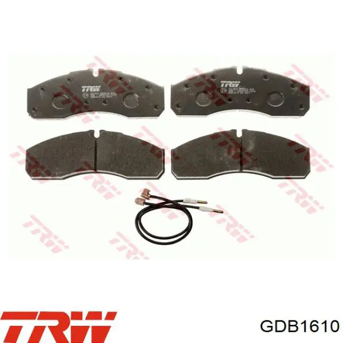 Купити GDB1610 TRW Колодки гальмівні передні, дискові