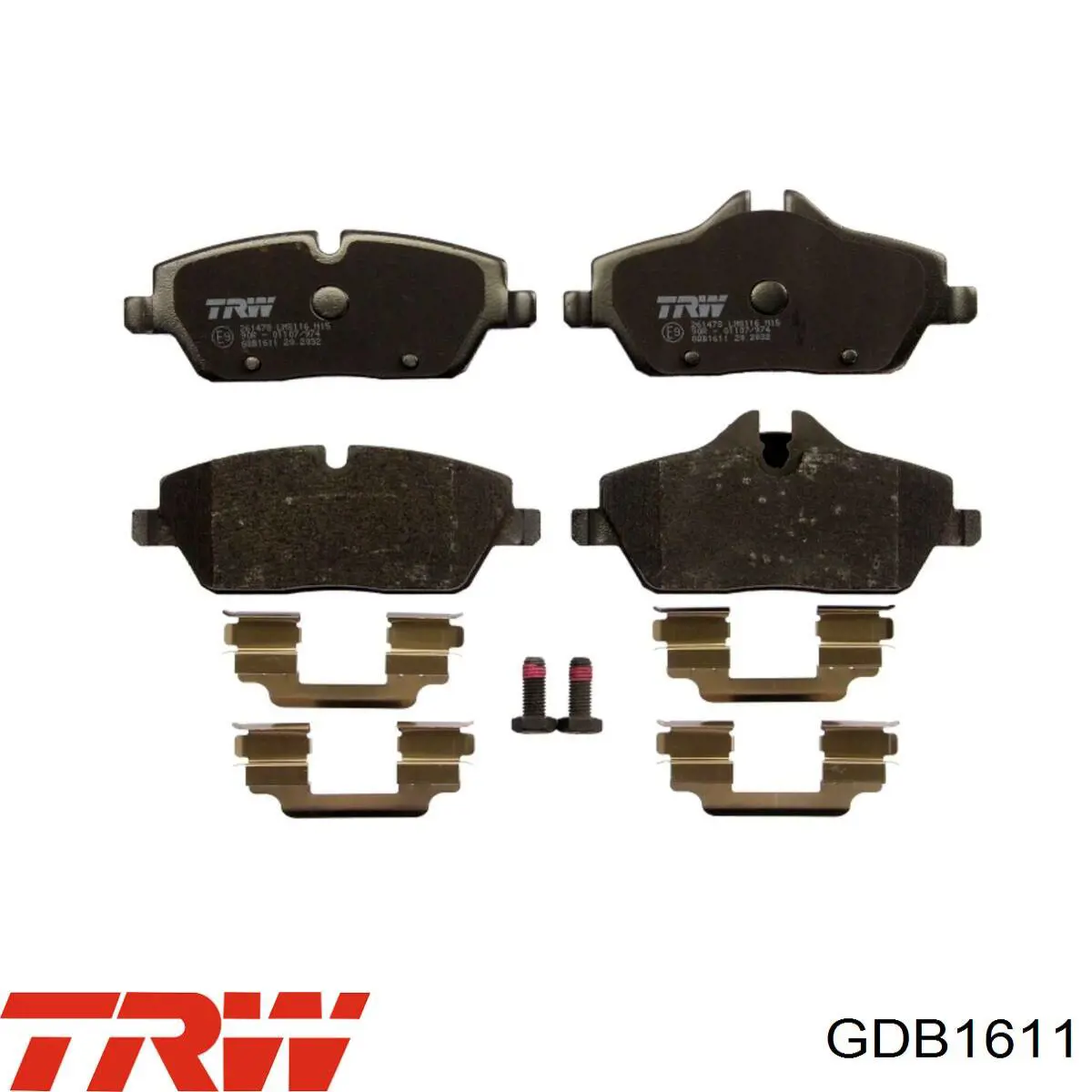 GDB1611 TRW колодки гальмівні передні, дискові