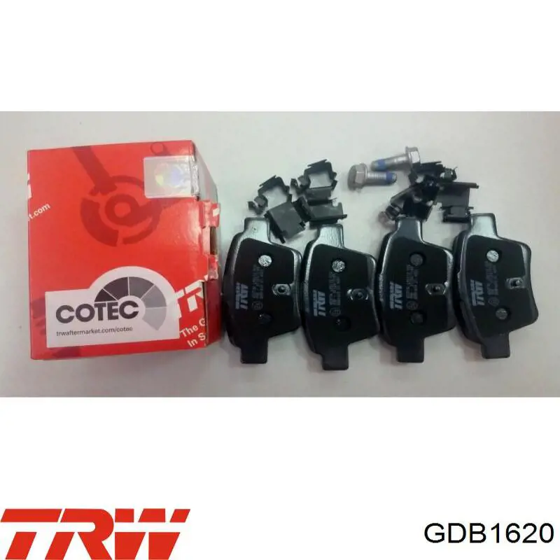 Задні гальмівні колодки GDB1620 TRW