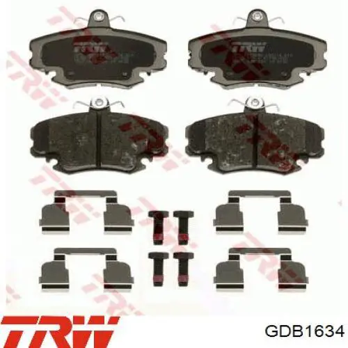 Купити GDB1634 TRW Колодки гальмівні передні, дискові
