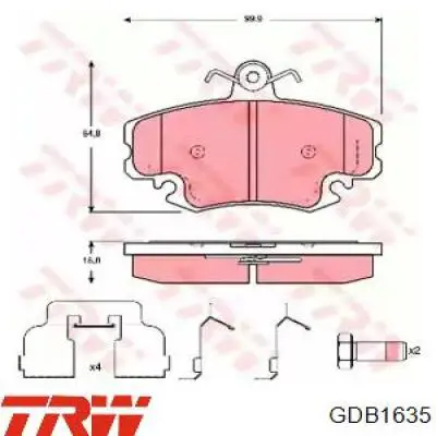 Тормозні колодки TRW GDB1635