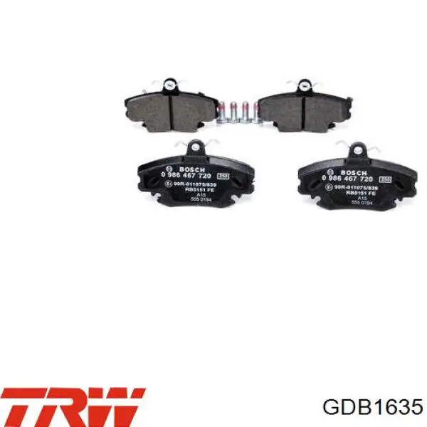 Гальмівні колодки TRW GDB1635 ціна, від 19.99 USD