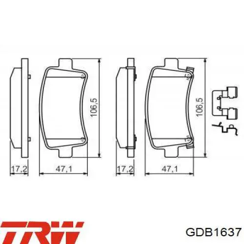 Задні дискові колодки Blue Print ADL144228