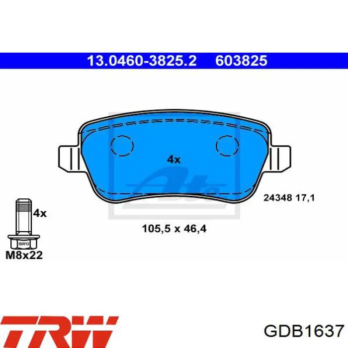 Купити ADL144228 Blue Print Задні колодки