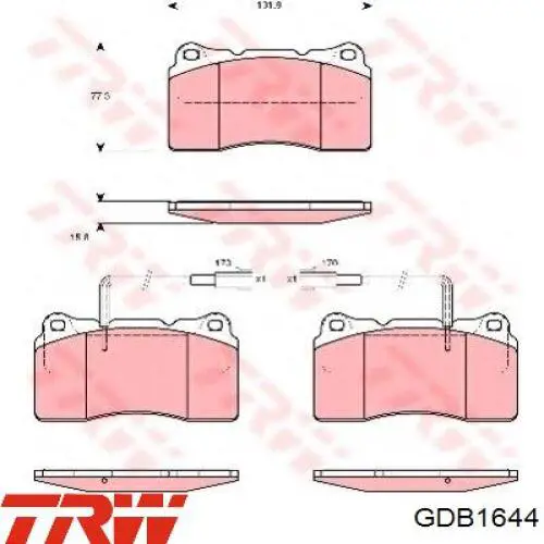 Тормозні колодки TRW GDB1644