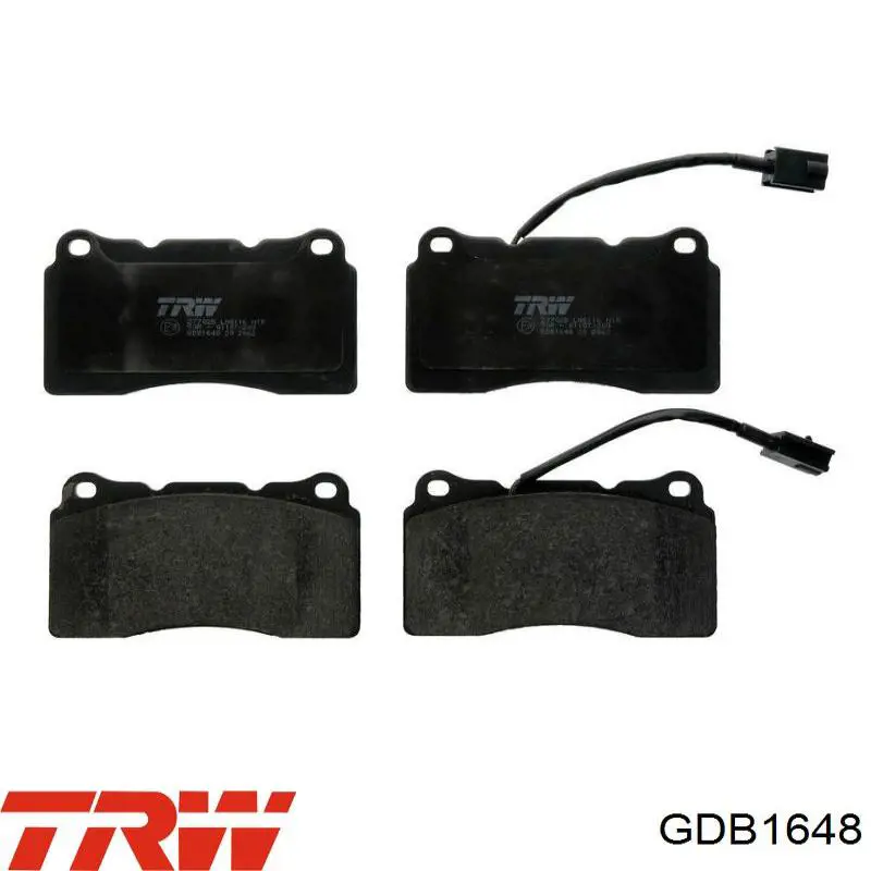 GDB1648 TRW колодки гальмівні передні, дискові