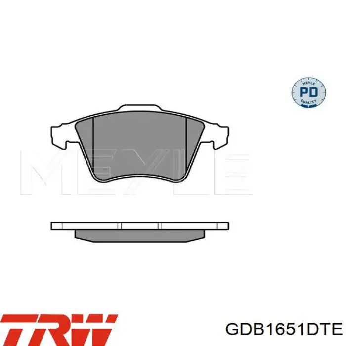 Купити GDB1651DTE TRW Колодки гальмівні передні, дискові